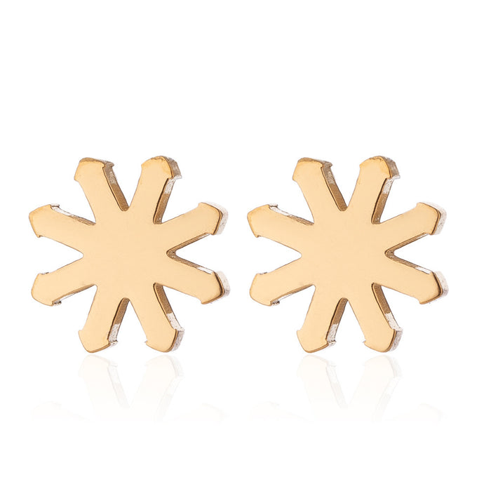 Geometric Yoga Lightning Stainless Steel Stud Earrings - Bold and Stylish Jewelry for a Unique Look