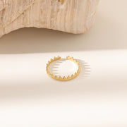Wholesale non-fading stainless steel titanium steel gemstone diamond open rings - wallojewerly 