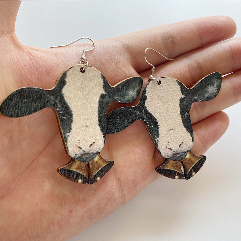 Wooden ballet earrings