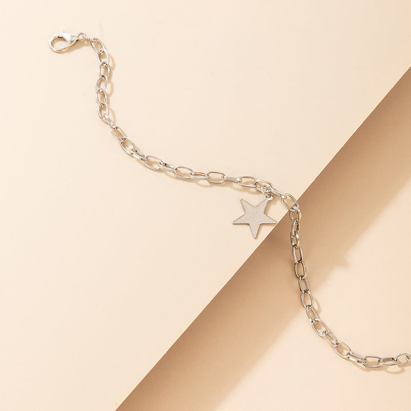 Simple Star Chain Bracelet - Ins-Style Silver Star Bracelet