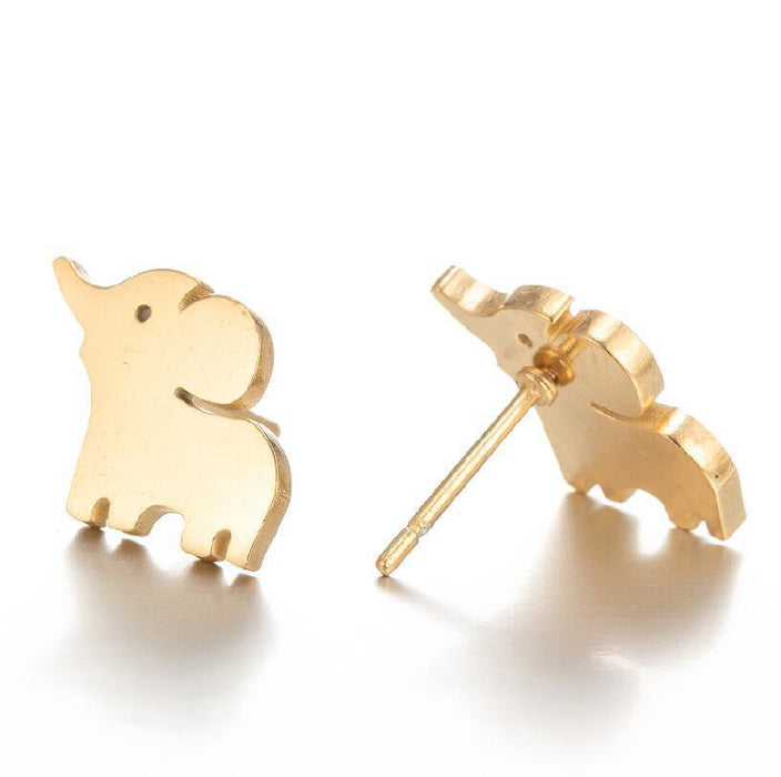 Elephant Stainless Steel Earrings - Cute and Playful Animal Jewelry