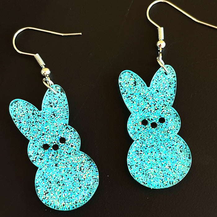 Rabbit acrylic Easter earrings