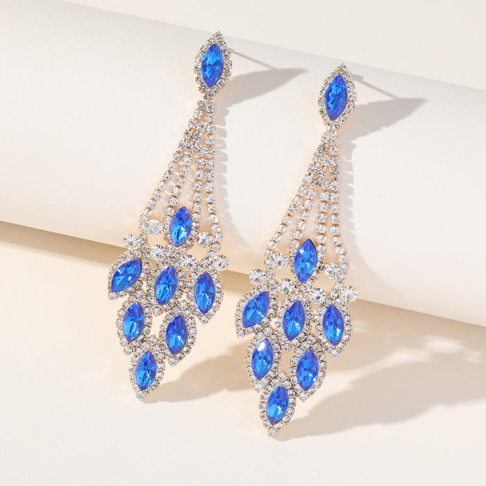 Luxury Zircon Earrings - Exaggerated Dangles for Brides and Special Occasions