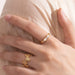Wholesale colorfast gold stainless steel titanium steel shell rings - wallojewerly 