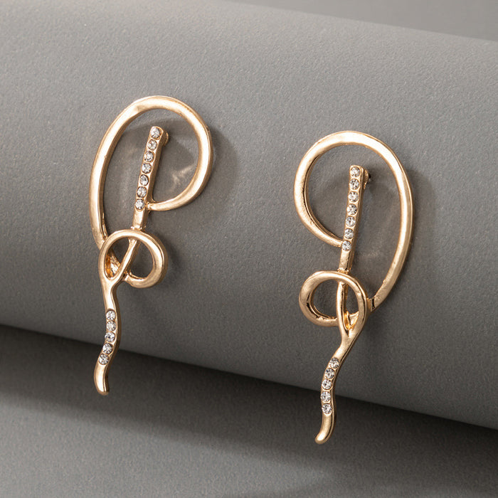 Personalized exaggerated snake earrings metal snake element earrings