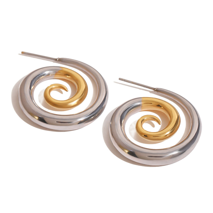 Stainless steel thread earrings personality earrings titanium steel