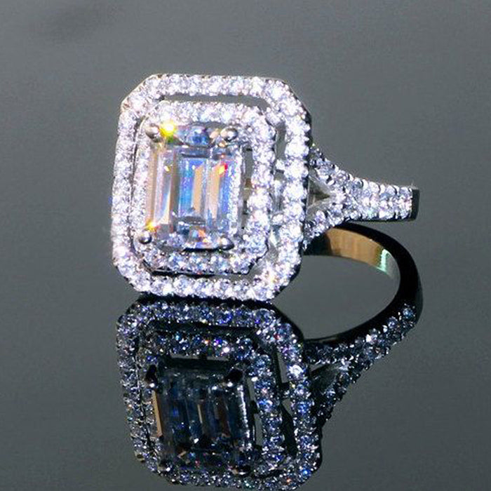 Anillo de compromiso vintage Anillo de boda cerrado creativo conmemorativo para mujer