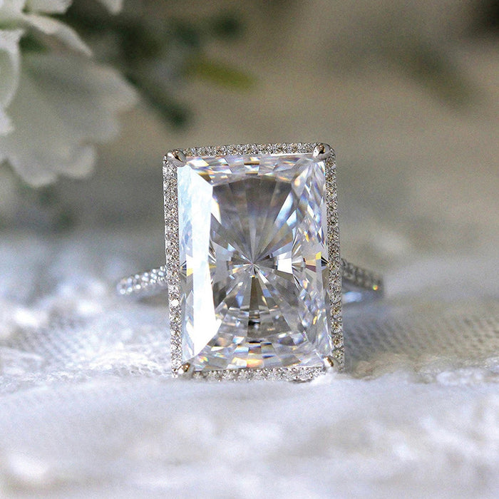 Korean exaggerated ring luxury temperament rectangular ring fashion index finger ring