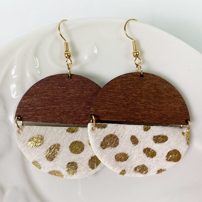 Round wooden earrings