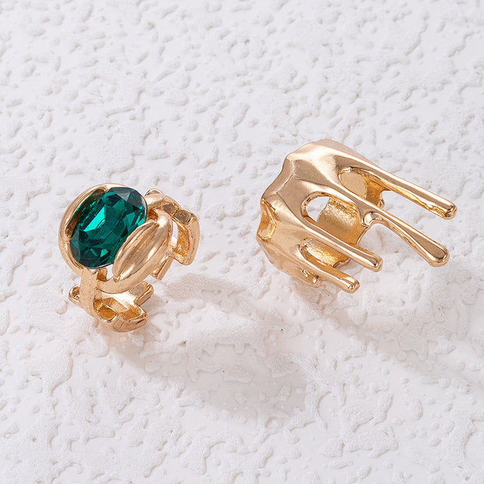 Gold ring two-piece set simple and creative, imitation gemstone geometric irregular 80