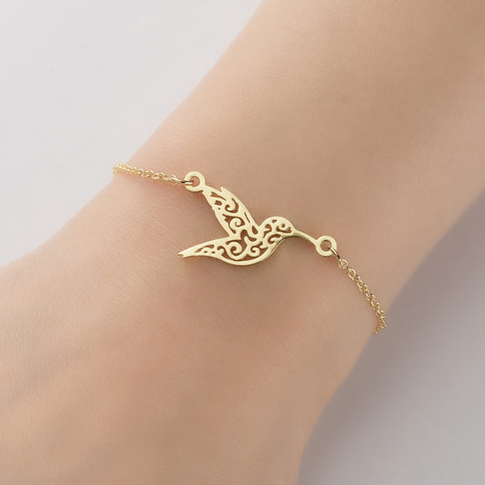 Pulsera de pájaro, pulsera de colibrí de moda retro que combina con todo, venta al por mayor transfronteriza