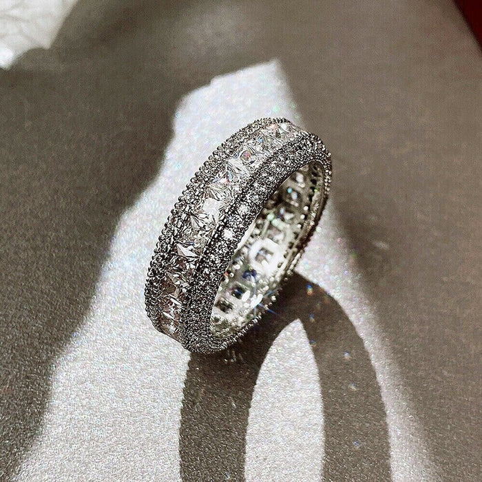 Hip-hop style micro-inlaid ring personality niche high-end ring