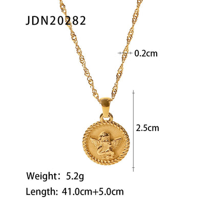 Fashionable Titanium Steel Clavicle Chain Necklace - 18K Gold-Plated Non-Fading Design for Women