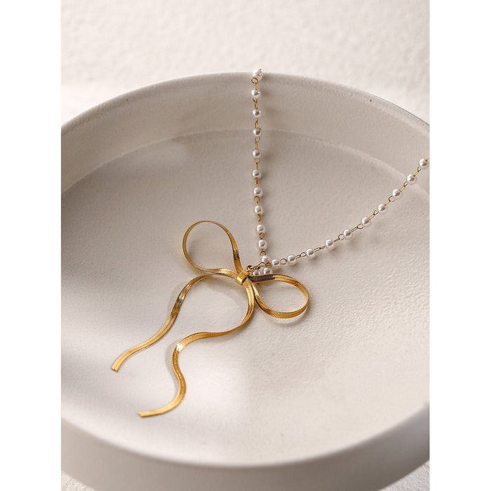 18K Gold-Plated Pendant Necklace with Minimalist Design - Women's Fashion Jewelry