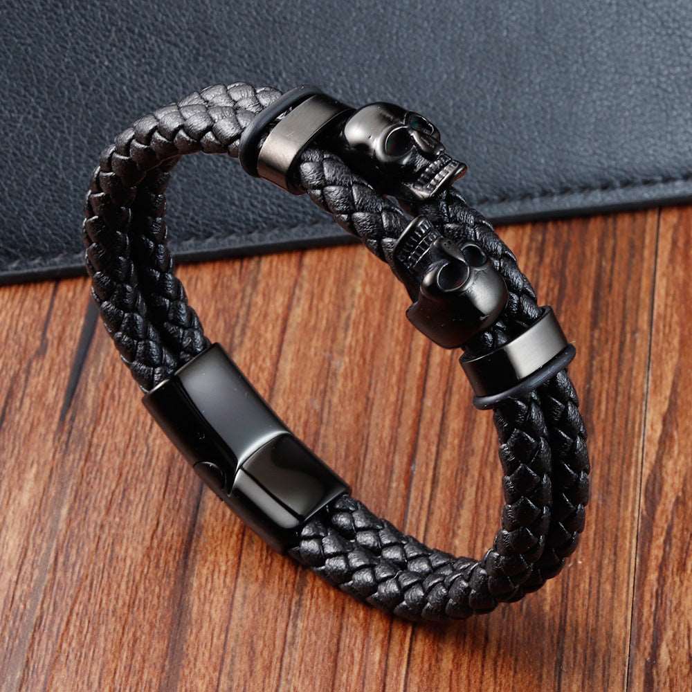 Bracelet Titanium Steel Stainless Steel Men's Bracelet Leather Bracelet