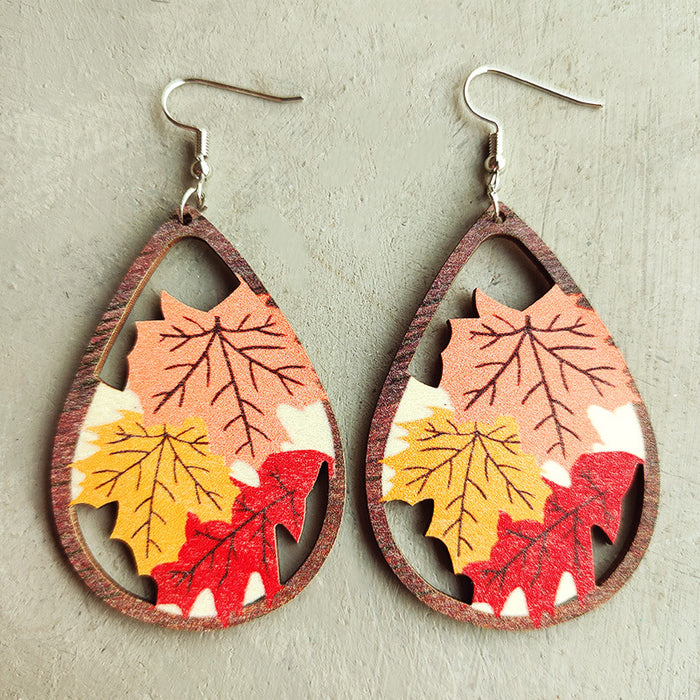 Maple wood earrings