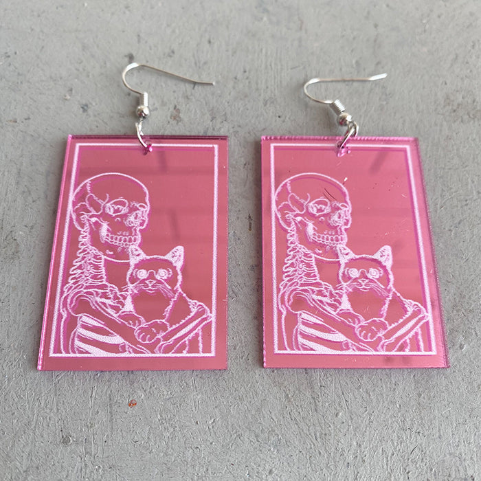 Acrylic mirror earrings