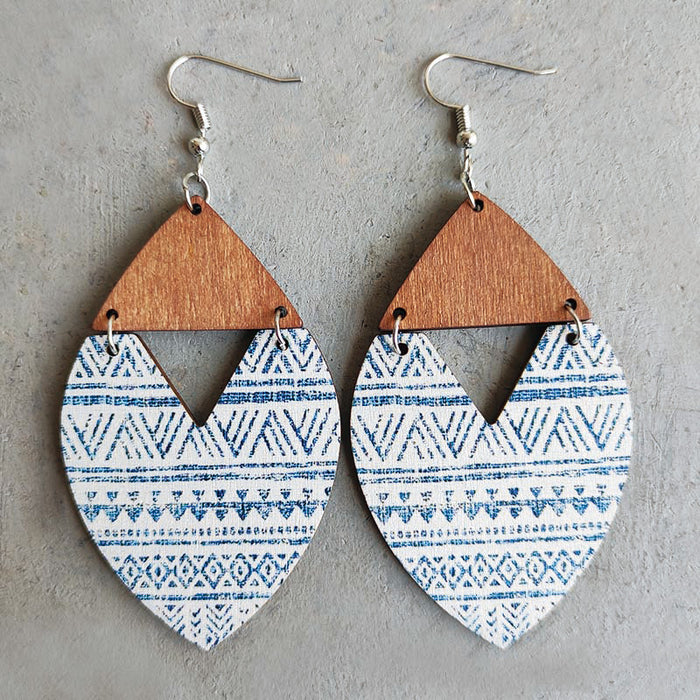 Wooden love earrings