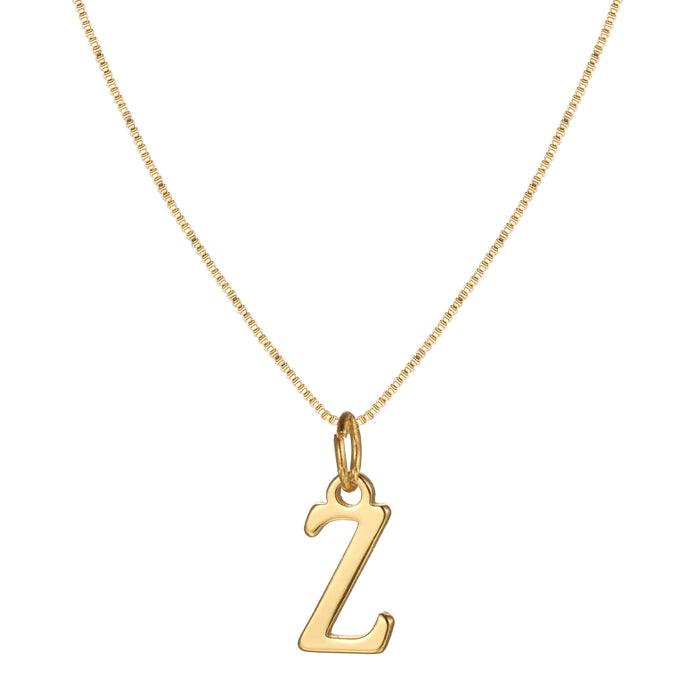 Gold alloy 26 English letter necklace - wallojewerly 