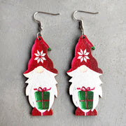 Wooden Santa earrings - wallojewerly 