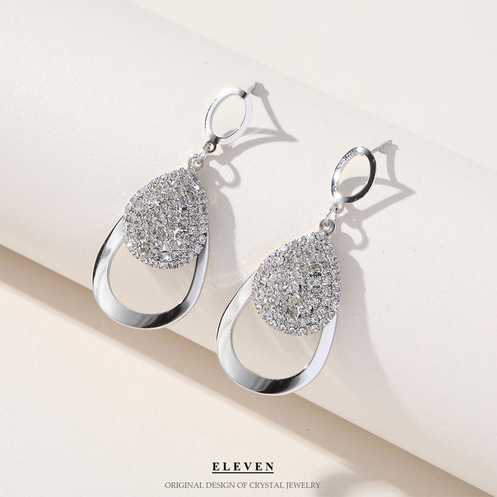 Vintage-Inspired Waterdrop Earrings - Sparkling Rhinestone Jewelry for a Trendy Look - wallojewerly 