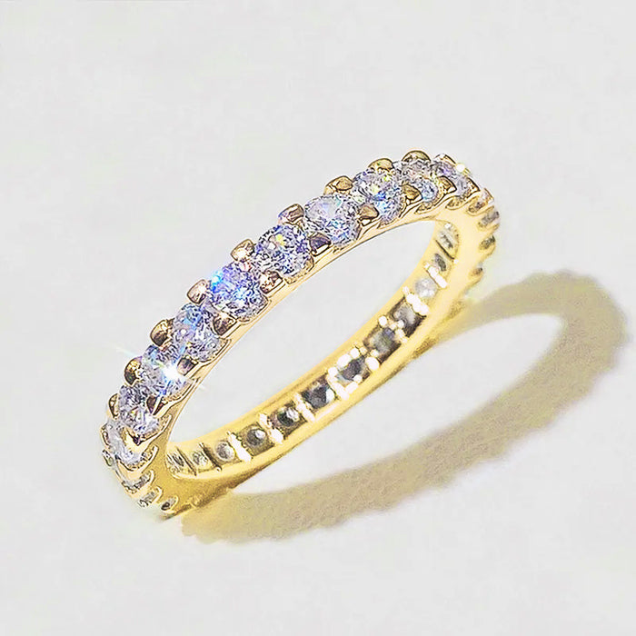 A ring with simulated zircon inlaid with stars