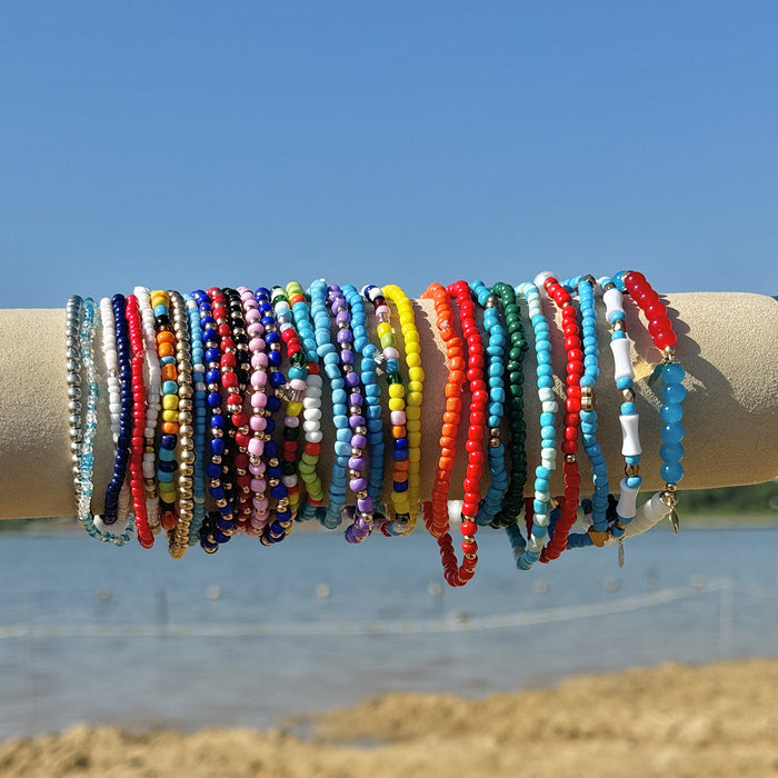 Bohemian Bead Bracelet Set - Ten-Piece Beach Style Jewelry