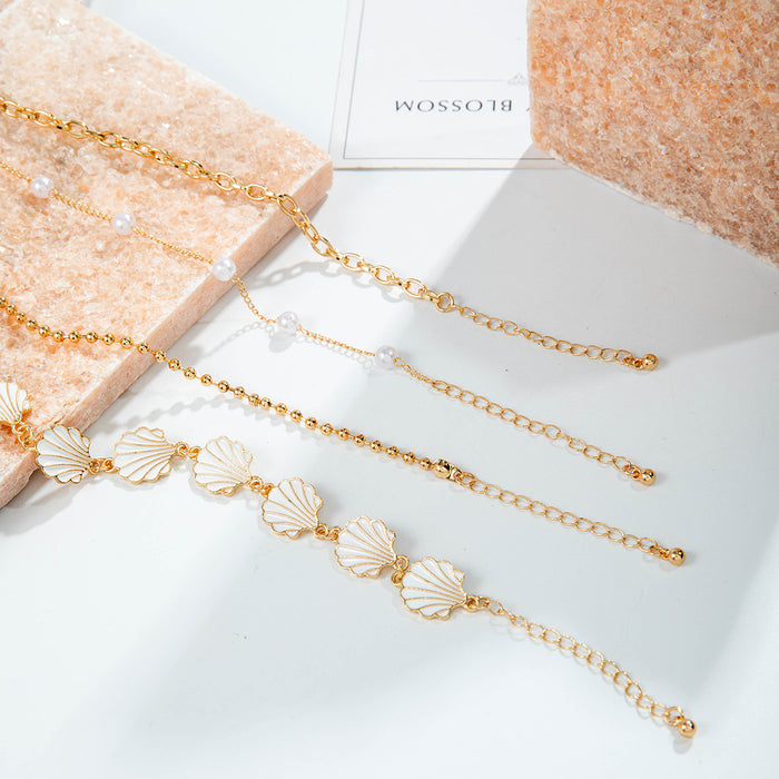 Colorful Beaded Foot Jewelry Set - Bohemian Floral Foot Jewelry