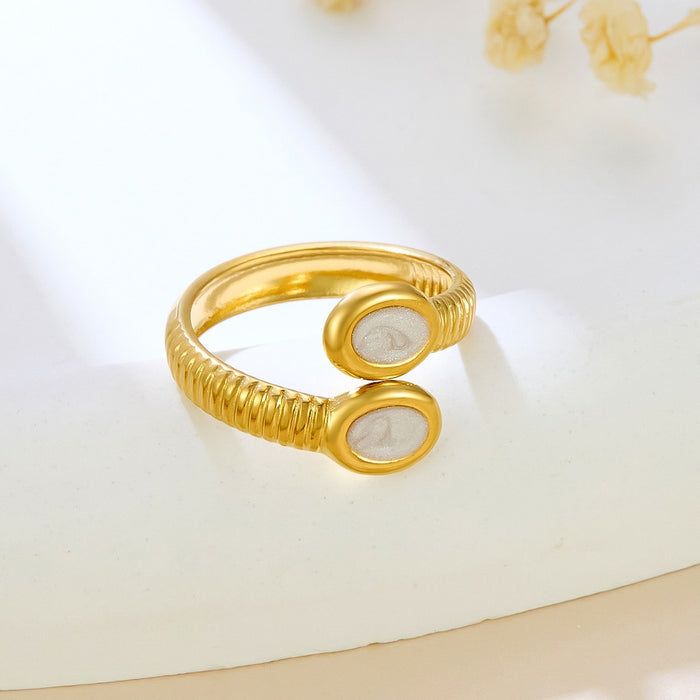 Wholesale 18K gold-plated geometric drip rings
