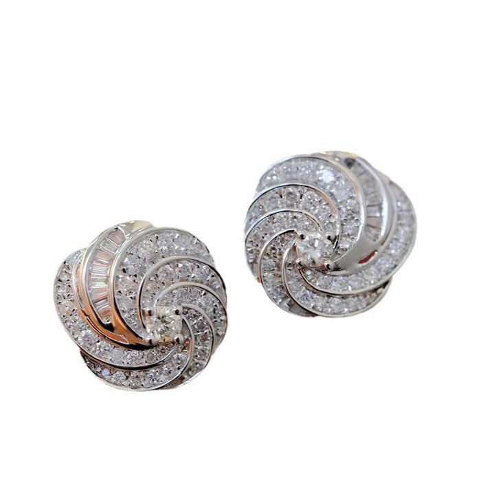 Zirconia Rotating Earrings