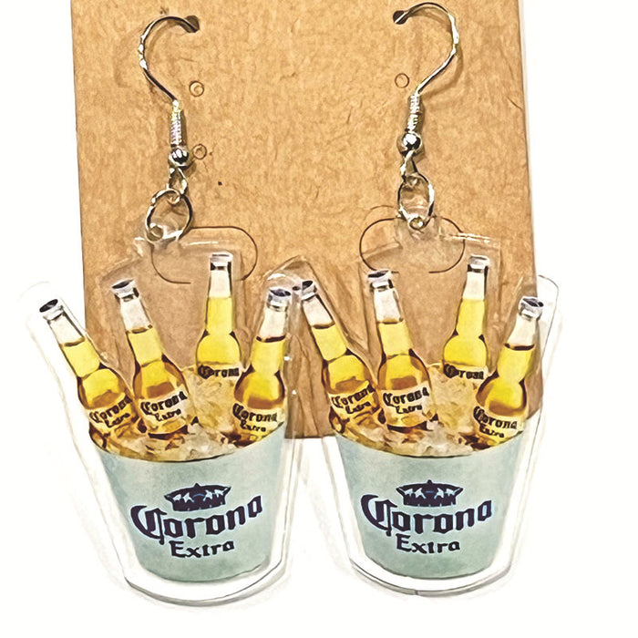 Wine bottle acrylic earrings