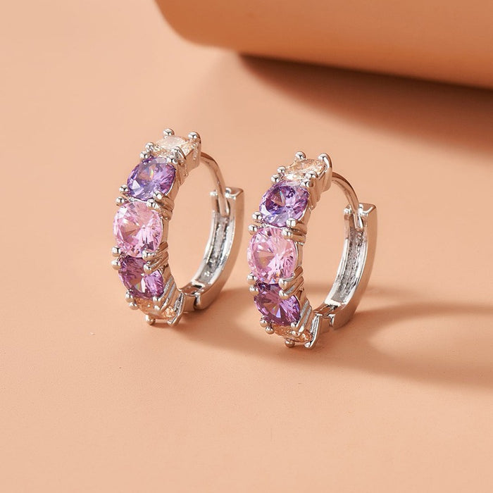 Colorful zircon earrings fashion earrings