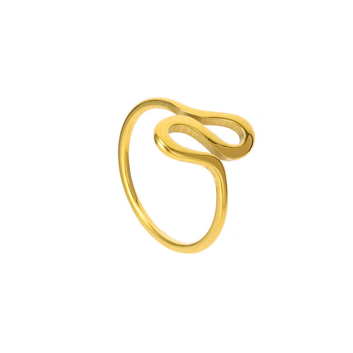 Wholesale gold-plated wave pattern gold open ring