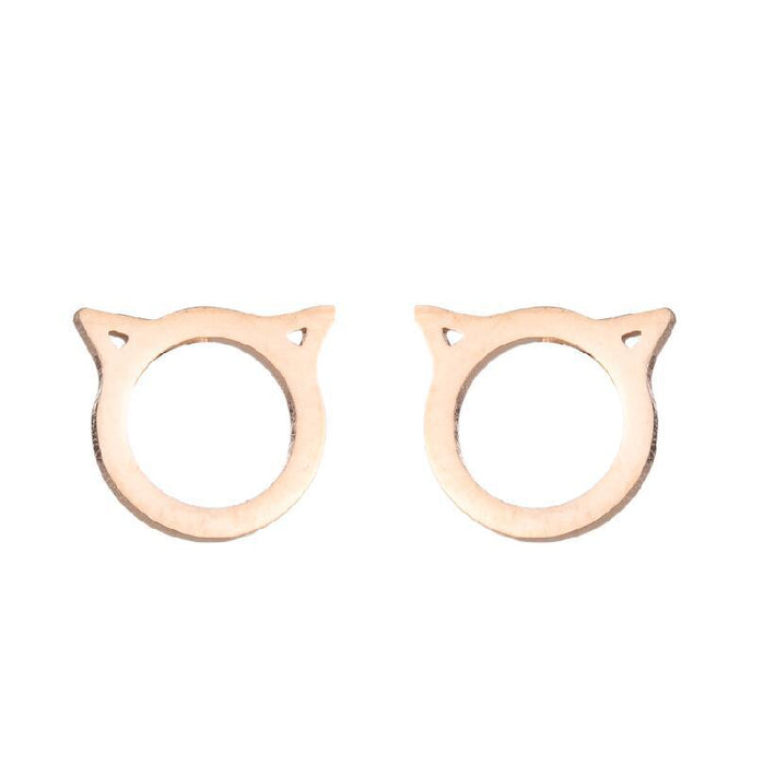 Cat bat earrings, Amazon new stainless steel simple dolphin temperament ear bone studs wholesale