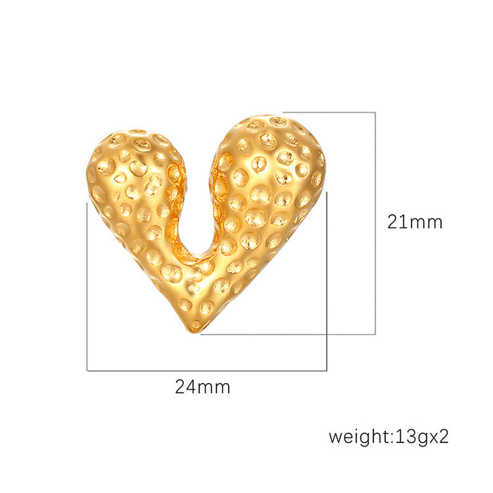 Liquid love earrings, 18K gold personalized stainless steel earrings wholesale