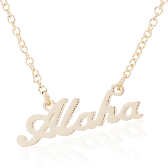 Alaha letter combination necklace, ins retro fashion English letter clavicle chain female jewelry