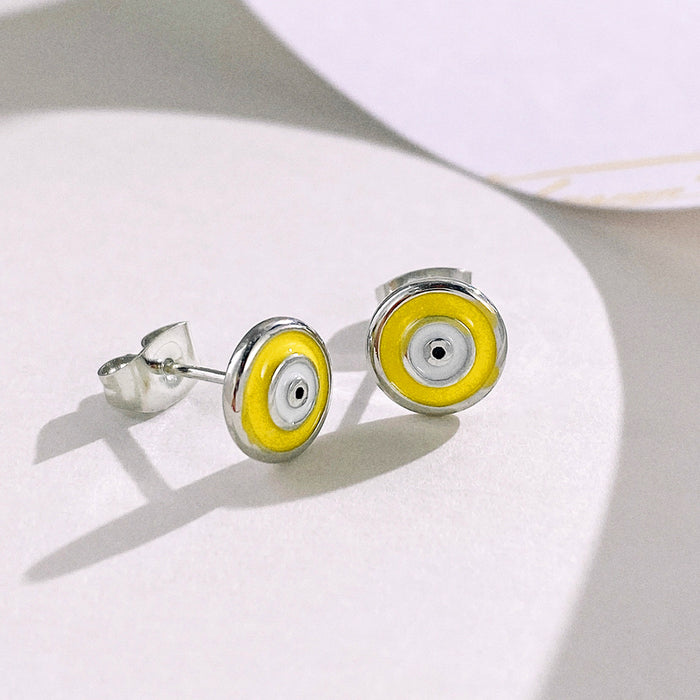 Devil's eye earrings oil drip eye earrings for women