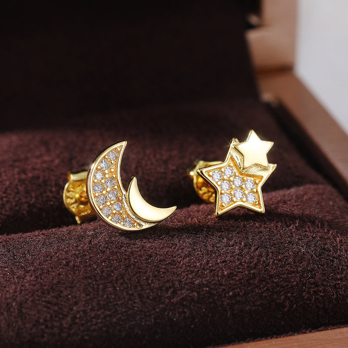 Star and moon earrings creative earrings for women