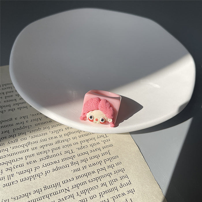 Creative cartoon avatar student ring