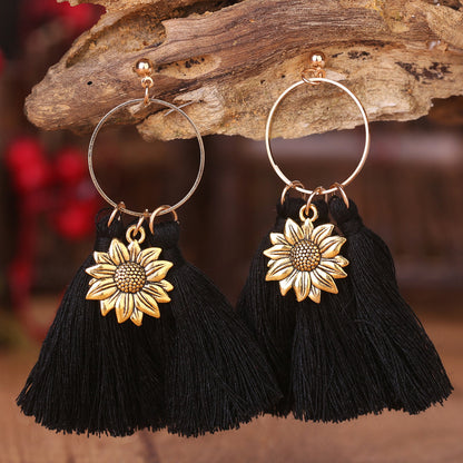 Halloween Cotton Tassel Earrings for a Fun Festive Look