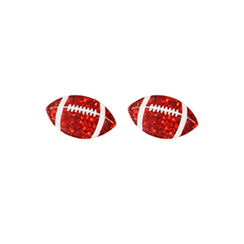 Acrylic Football Baseball Soccer Softball Volleyball Earrings - wallojewerly 