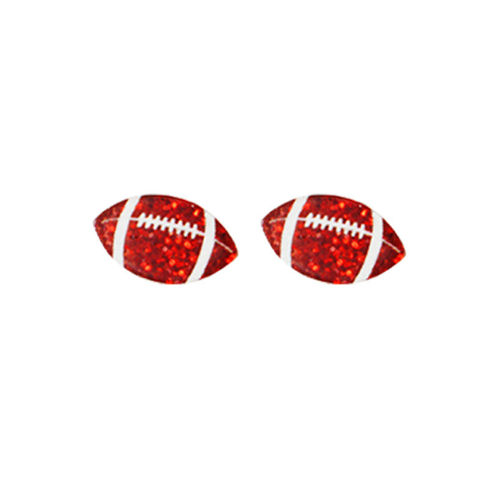 Acrylic Football Baseball Soccer Softball Volleyball Earrings - wallojewerly 