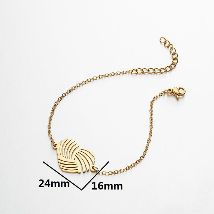 Love pendant bracelet, girls simple geometric heart-shaped girlfriend bracelet wholesale