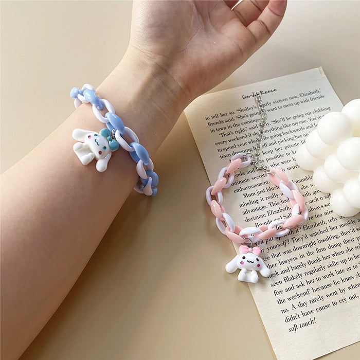 Cute puppy bracelet girly student accessories