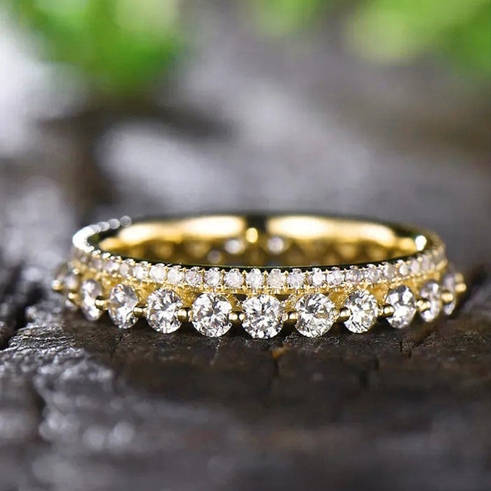 Women's geometric ring French elegant style