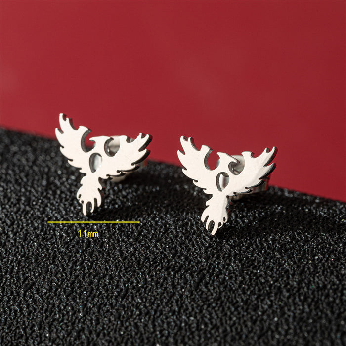 Bird Totem Stainless Steel Stud Earrings - Unique and Stylish Animal Jewelry