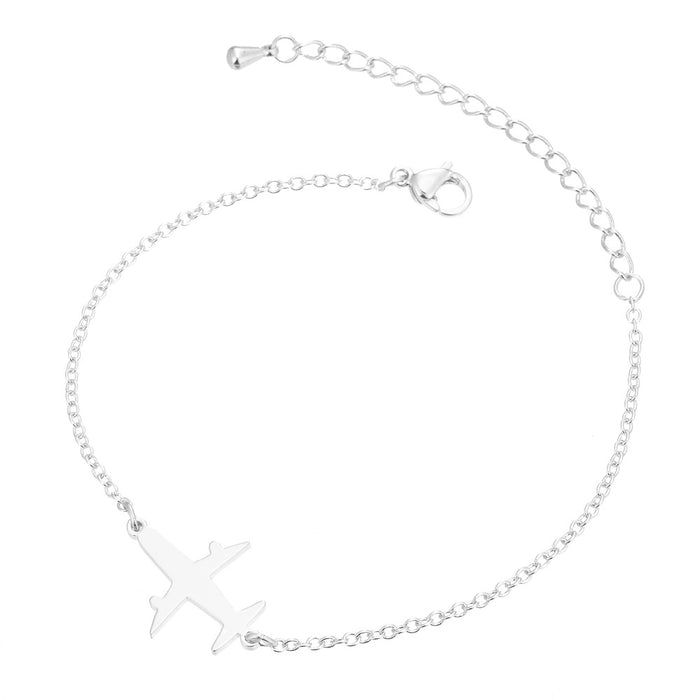 Pulsera de pareja, sencilla, pequeña, fresca, para hombres y mujeres, joyería de avión, venta al por mayor transfronteriza