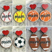Ball wooden earrings - wallojewerly 