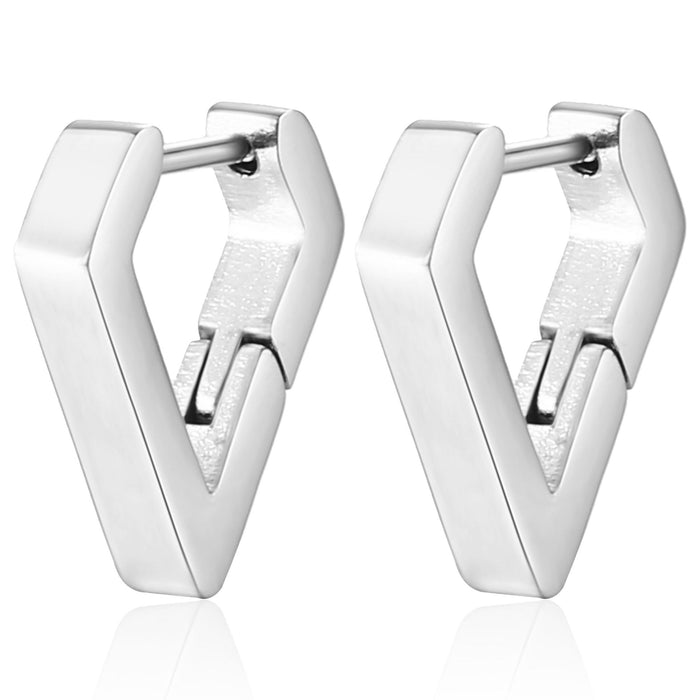 Titanium steel special-shaped diamond earrings 304 stainless steel ear buckles trendy earrings