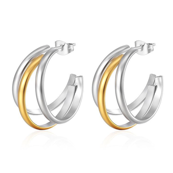 Wholesale arc earrings, Amazon same stainless steel earrings